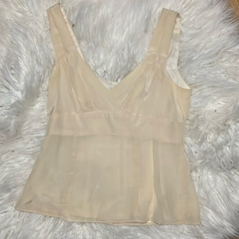 Silk cream camisole top